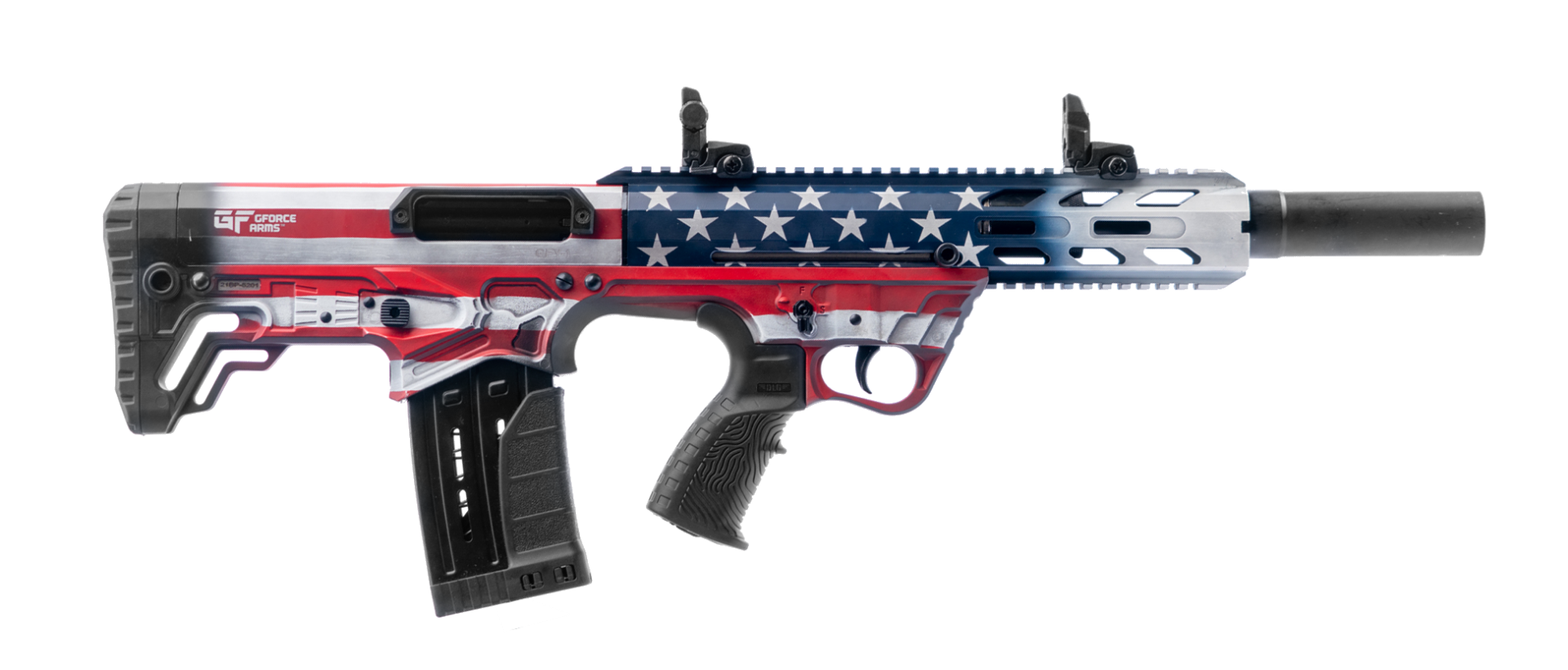 GForce GFY 12 Gauge Semi-Auto Bullpup Shotgun GFY1-USA, USA Flag Finish 5rd 18.5"