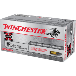 Winchester Super X .22 LR, 40 Grain LRN, 50 Rounds X22LR