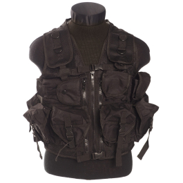 Mil-Tec 9-Pocket Tactical Vest, Black 10712002