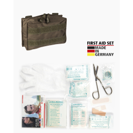 Mil-Tec 25-Piece First Aid Kit, OD Green, New Condition 16025301