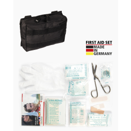 Mil-Tec 25-Piece First Aid Kit, Black, New Condition 16025302