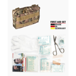 Mil-Tec 25-Piece First Aid Kit, Multitarn, New Condition 16025349