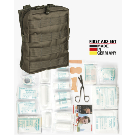 Mil-Tec 43-Piece First Aid Kit, OD Green, New Condition 16025501
