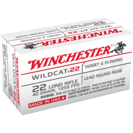 Winchester Wildcat .22 LR 40 Grain LRN, 50 Rounds WW22LR