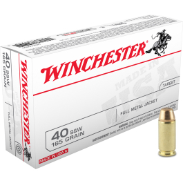 Winchester USA .40 S&W 165 Grain FMJ, 50 Rounds USA40SW
