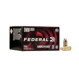 Federal American Eagle 115gr 9mm 100 Round AE9DP100