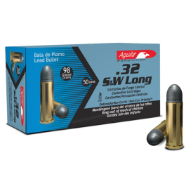 Aguila .32 S&W Long 98GR Lead Round Nose Ammunition 50RD - 1E322340