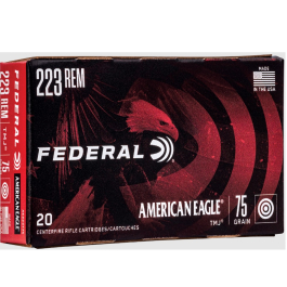 Federal American Eagle Rifle75gr .223 Rem 20 Round AE223T75