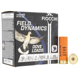 Fiocchi Dynamics 12 Gauge 25 Round #8 Shot 12GT8