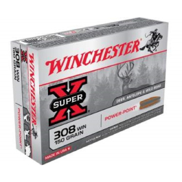 Winchester Super X .308 Winchester 150GR Power-Point Ammunition 20RD X308100