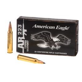 Federal American Eagle .223 Rem 50 Grain Polymer Tipped Varmint, 20 Rounds AE223GTV