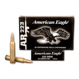Federal American Eagle .223 Rem, 55 Grain FMJ, 20 Rounds AE223J