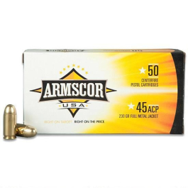 Armscor .45 ACP 230GR FMJ Ammunition 50RD FAC45-12N