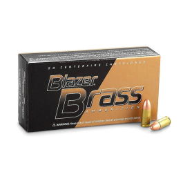 CCI Blazer Brass 9mm 124 Grain FMJ-RN, 50 Rounds 5201