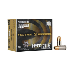Federal Premium 9mm 124GR Personal Defense HST Ammunition 20RD P9HST1S