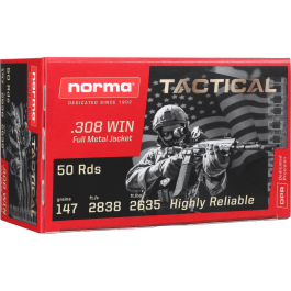 Norma Tactical .308 Win 147gr 50 Round 2422027