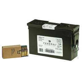 Federal 5.56x45mm, 62 Grain FMJ-BT, 420 Rounds with Stripper Clips and Ammo Can XM855LC1AC1