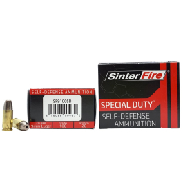 SinterFire Special Duty 100gr 9mm 20 Round SF9100SD