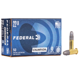 Federal Champion .22LR 40GR Lead Round Nose Hollow Point Training Ammunition 50RD 510