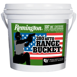 Remington UMC .380 Auto, 95 Grain FMJ, 500 Round Bucket 23988