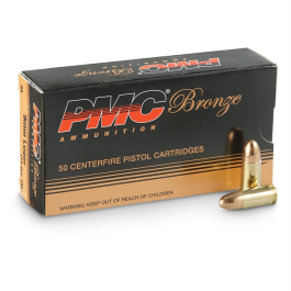 PMC Bronze 9mm 115 Grain FMJ 50 Rounds 9A