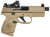FN 509C Tactical 9mm Flat Dark Earth, Compact Pistol With Vortex Viper Red Dot 4.3