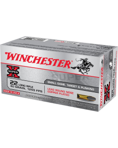 Winchester Super X .22 LR, 40 Grain LRN, 50 Rounds X22LR