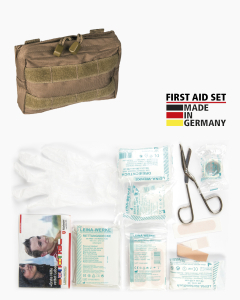 Mil-Tec 25-Piece First Aid Kit, Coyote, New Condition 16025319