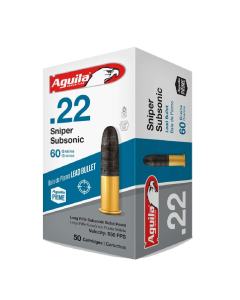 Aguila Special Sniper .22LR 60GR Lead Round Nose Subsonic Ammunition 50RD 1B220112