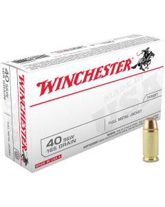Winchester USA .40 S&W 165 Grain FMJ, 50 Rounds USA40SW