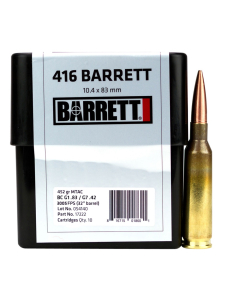 Barrett 416 Barrett 452GR MTAC Boat Tail Hollow Point Ammunition 10RD 17222