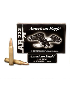 Federal American Eagle .223 Rem, 55 Grain FMJ, 500 Round Case AE223J