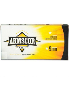 Armscor 9mm 115 Grain FMJ, 1000 Round Case FAC9-2N
