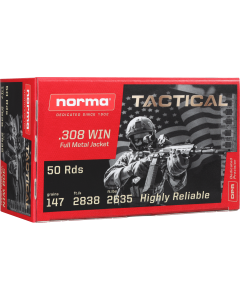 Norma Tactical .308 Win 147gr 50 Round 2422027