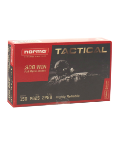 Norma Tactical .308 Win 150 Grain FMJ, 20 Rounds 