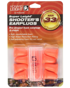 Howard Leight Super Leight Single-Use Pre-Shaped Foam Earplugs, 5-Pair, NRR 33dB (R-84133)