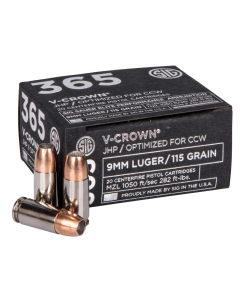 Sig Sauer 365 Elite Performance 9mm Luger 115 Grain JHP, 20 Rounds E9MMA1-365-20