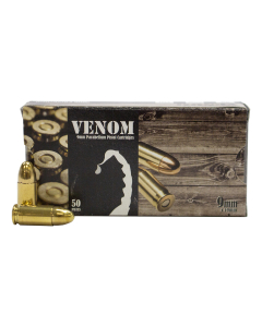 Venom 9mm 115 Grain FMJ, 50 Rounds 