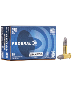 Federal Champion .22LR 40GR Lead Round Nose Hollow Point Training Ammunition 50RD 510