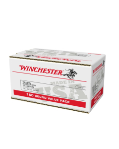 Winchester USA .223 Remington 55GR FMJ Brass Centerfire Ammunition 150RD W223150