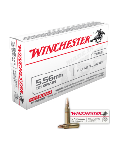 Winchester 5.56x45mm, 55 Grain FMJ Centerfire Ammunition 20 Rounds Q3131