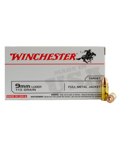 Winchester USA 9mm Luger 115GR FMJ Ammunition 50RD Q4172