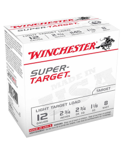 Winchester Super-Target 12GA #8 Shot Light Target Load Shells 25RD TRGT128