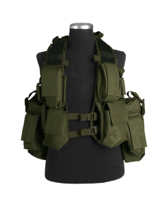 Mil-Tec 12-Pocket Tactical Vest, Olive Drab 10711001