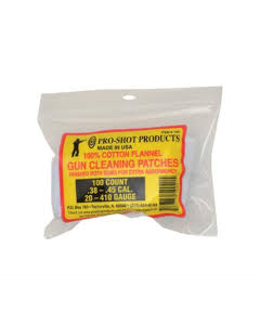 Pro-Shot Square Cleaning Patch .38-.45 Caliber 100 Ct #103