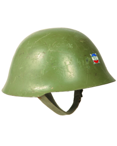 Used Serbian OD Steel Helmet 91667600