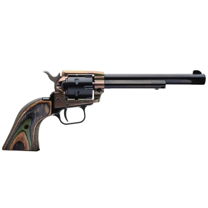 Heritage Rough Rider .22LR/.22WMR Combo Camo Laminate Revolver 6.5" 6RD RR22MCH6 Heritage Rough Rider .22LR/.22WMR Combo Camo Laminate Revolver 6.5" 6RD RR22MCH6