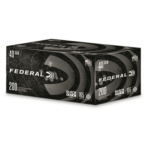 Federal Black Pack .40 S&W, 165 Grain FMJ, 200 Rounds C40165BP200