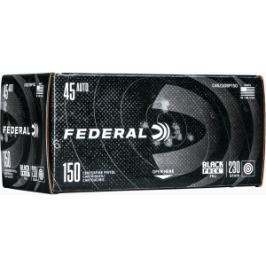 Federal Black Pack .45 ACP, 230 Grain FMJ, 150 Rounds C45230BP150